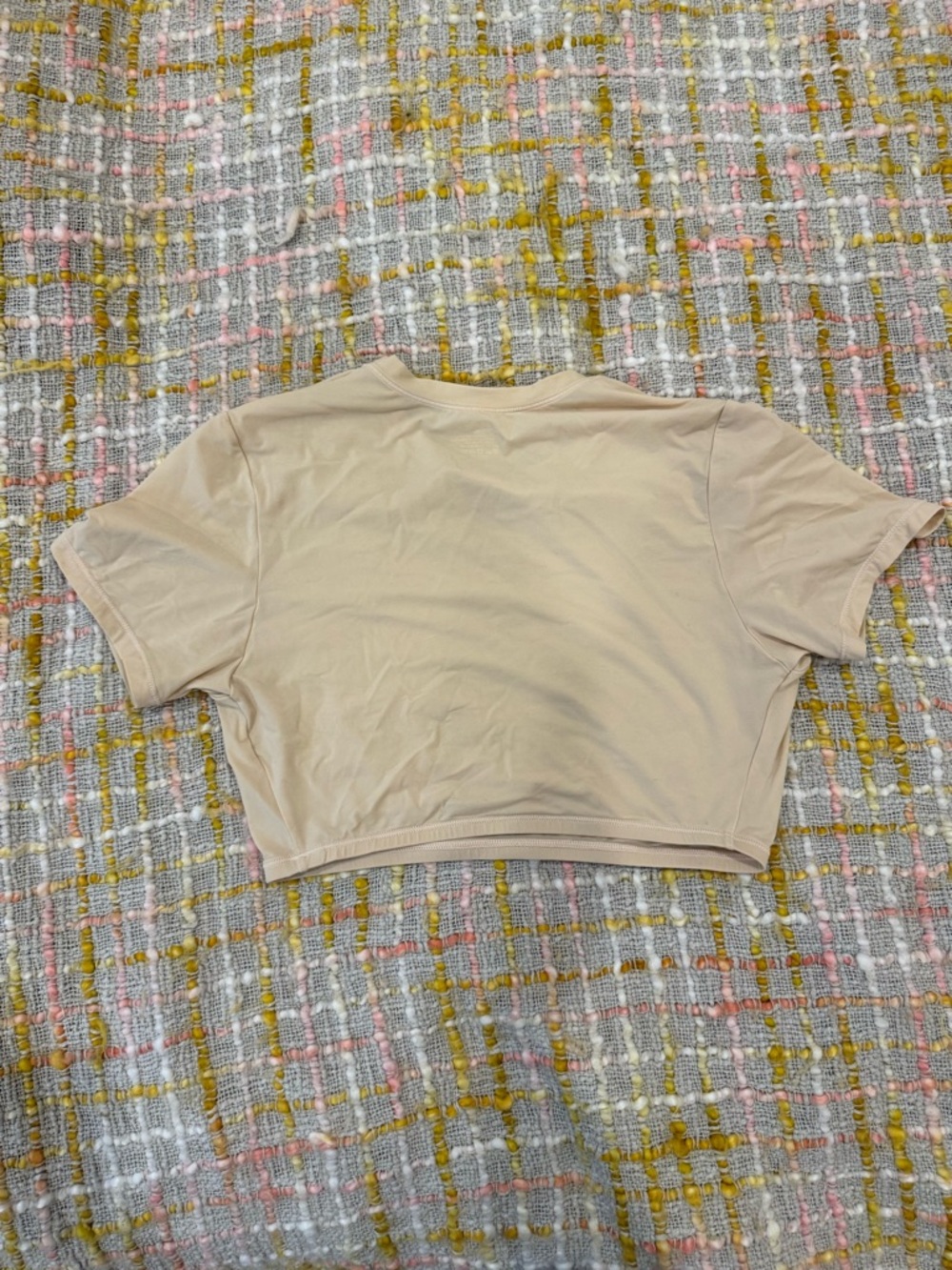 SKIMS Cropped Short Sleeve Tee in Beige - Picture 2 of 3